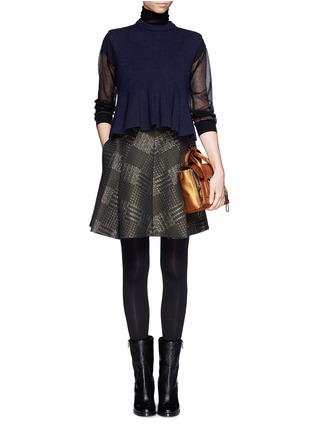 Figure View - Click To Enlarge - 3.1 PHILLIP LIM - Houndstooth box pleat skirt