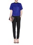 Detail View - Click To Enlarge - 3.1 PHILLIP LIM - Purple jersey front silk top