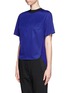 Front View - Click To Enlarge - 3.1 PHILLIP LIM - Purple jersey front silk top
