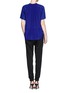 Figure View - Click To Enlarge - 3.1 PHILLIP LIM - Purple jersey front silk top