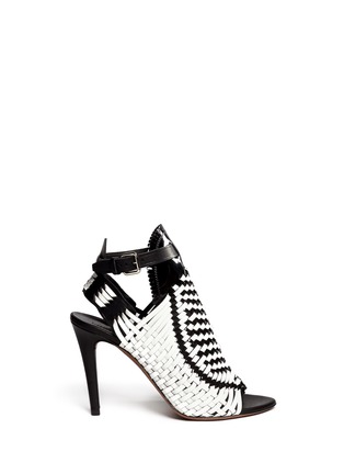 Main View - Click To Enlarge - PROENZA SCHOULER - Woven patent leather sandals