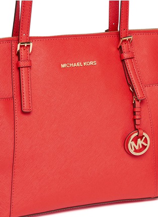 Detail View - Click To Enlarge - MICHAEL KORS - 'Jet Set Travel' top zip saffiano leather tote