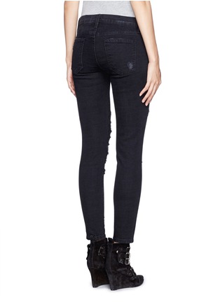 Back View - Click To Enlarge - CURRENT/ELLIOTT - 'The Stiletto' ripped skinny jeans