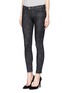 Front View - Click To Enlarge - CURRENT/ELLIOTT - 'The Stiletto' star print washed jeans