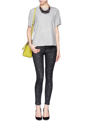 Figure View - Click To Enlarge - CURRENT/ELLIOTT - 'The Stiletto' star print washed jeans