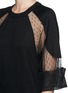 Detail View - Click To Enlarge - SEE BY CHLOÉ - Lace panel wool dress