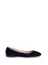 Main View - Click To Enlarge - CHLOÉ - Scalloped edge suede flats