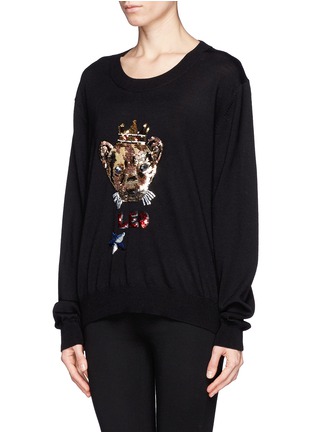 Front View - Click To Enlarge - MARKUS LUPFER - 'Leo' sequin sweater