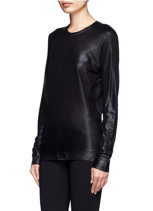 Front View - Click To Enlarge - HELMUT LANG - Coated crew neck pullover