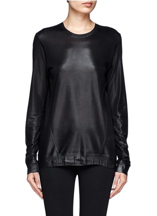 Main View - Click To Enlarge - HELMUT LANG - Coated crew neck pullover