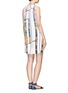 Back View - Click To Enlarge - 3.1 PHILLIP LIM - Printed gathered front sleeveless dress