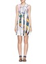 Main View - Click To Enlarge - 3.1 PHILLIP LIM - Printed gathered front sleeveless dress