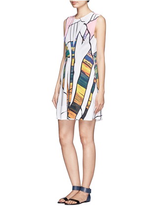 Figure View - Click To Enlarge - 3.1 PHILLIP LIM - Printed gathered front sleeveless dress