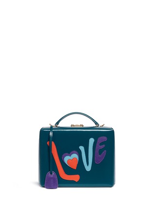 Main View - Click To Enlarge - MARK CROSS - 'Grace Large Box' Love appliqué leather trunk