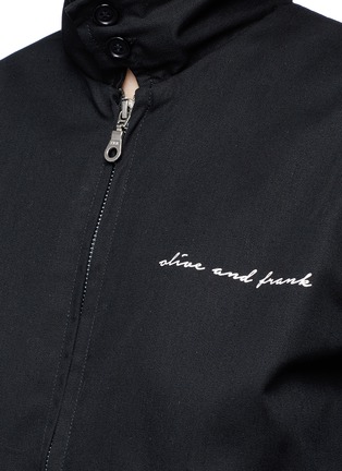 Detail View - Click To Enlarge - 73404 - 'Don't Look Back' slogan print jacket
