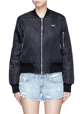 Main View - Click To Enlarge - 73404 - 'Girl Power' embroidered padded MA-1 bomber jacket