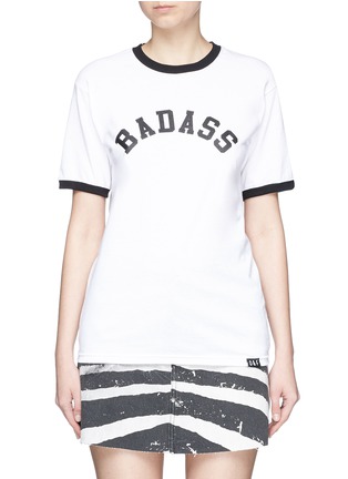 Main View - Click To Enlarge - 73404 - 'Badass' slogan print cotton T-shirt