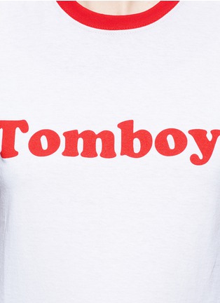 Detail View - Click To Enlarge - 73404 - 'Tomboy' slogan print cotton T-shirt