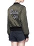 Back View - Click To Enlarge - 73404 - 'Baby Girl' embroidered padded MA-1 bomber jacket