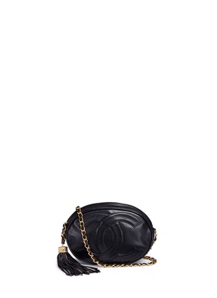 Main View - Click To Enlarge - VINTAGE CHANEL - CC logo leather tassel oval bag