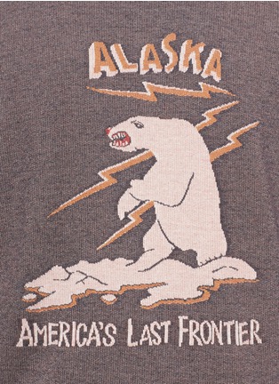 Detail View - Click To Enlarge - 73387 - 'Alaska' tiger and bear jacquard effect cotton sweatshirt