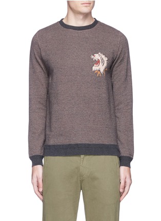 Main View - Click To Enlarge - 73387 - 'Alaska' tiger and bear jacquard effect cotton sweatshirt