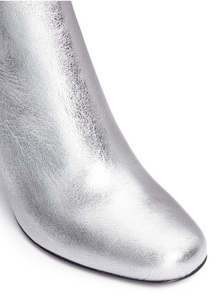 Detail View - Click To Enlarge - SAINT LAURENT - 'Babies' crinkled metallic leather boots