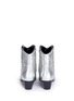 Back View - Click To Enlarge - SAINT LAURENT - 'Rock 40' python embossed metallic leather cowboy boots