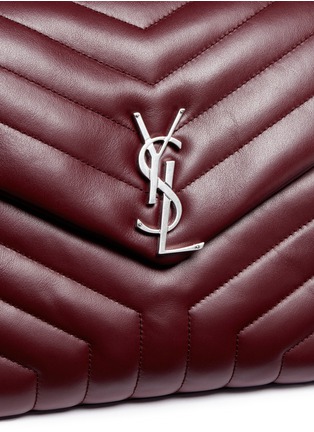 Detail View - Click To Enlarge - SAINT LAURENT - 'Medium Loulou Monogram' matelassé leather chain bag