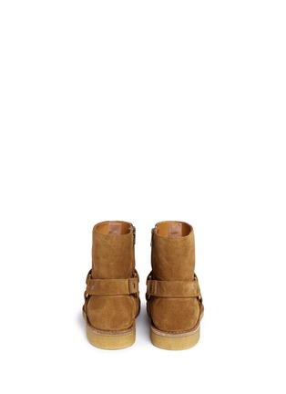 Back View - Click To Enlarge - SAINT LAURENT - 'Nevada 20' harness strap suede boots