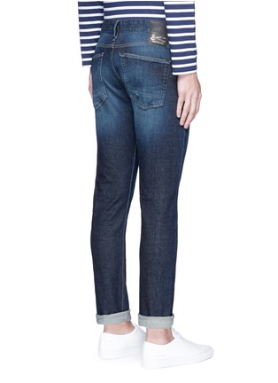 Back View - Click To Enlarge - DENHAM - 'Razor' slim fit crystal wash selvedge jeans
