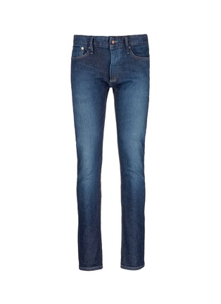 Main View - Click To Enlarge - DENHAM - 'Razor' slim fit crystal wash selvedge jeans