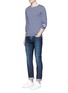 Figure View - Click To Enlarge - DENHAM - 'Razor' slim fit crystal wash selvedge jeans