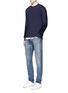 Figure View - Click To Enlarge - DENHAM - 'Razor' slim fit ripped jeans