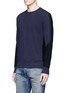 Front View - Click To Enlarge - DENHAM - Helix' cotton French terry sweatshirt