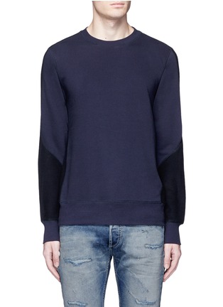 Main View - Click To Enlarge - DENHAM - Helix' cotton French terry sweatshirt