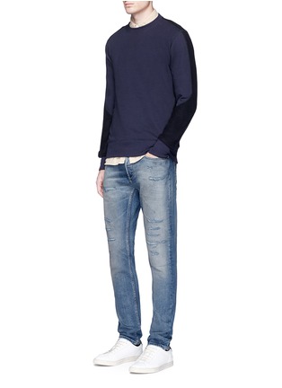 Figure View - Click To Enlarge - DENHAM - Helix' cotton French terry sweatshirt