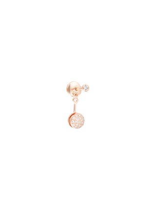 Main View - Click To Enlarge - OFÉE - Pop' diamond 18k rose gold detachable circular drop single earring