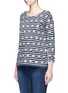 Front View - Click To Enlarge - CHINTI & PARKER - x Miffy 'Miffy Daisy Sailor' stripe cotton T-shirt