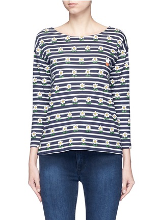 Main View - Click To Enlarge - CHINTI & PARKER - x Miffy 'Miffy Daisy Sailor' stripe cotton T-shirt