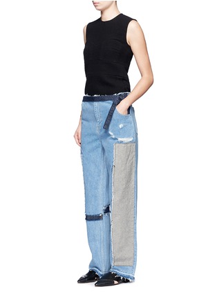 Figure View - Click To Enlarge - TOME - Denim patchwork jeans