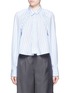 Main View - Click To Enlarge - TOME - Ruched seam cropped shirt