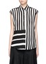 Main View - Click To Enlarge - TOME - Stripe lace-up back silk chiffon shirt