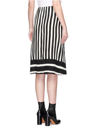 Back View - Click To Enlarge - TOME - Stripe sash waist silk chiffon skirt