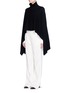 Front View - Click To Enlarge - ROSETTA GETTY - Wool-cashmere cape sweater