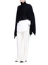 Figure View - Click To Enlarge - ROSETTA GETTY - Wool-cashmere cape sweater