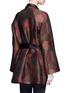 Back View - Click To Enlarge - ROSETTA GETTY - Patchwork jacquard belted trapeze jacket