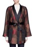 Main View - Click To Enlarge - ROSETTA GETTY - Patchwork jacquard belted trapeze jacket