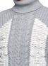 Detail View - Click To Enlarge - MAME - Oversized tassel front cable knit turtleneck sweater