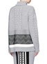 Back View - Click To Enlarge - MAME - Oversized tassel front cable knit turtleneck sweater